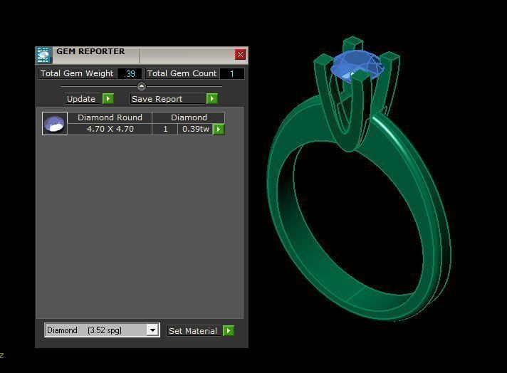 solitair ring 3D print model_10