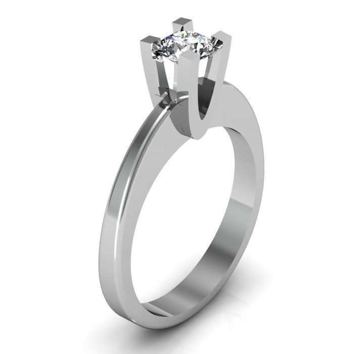 solitair ring 3D print model_5