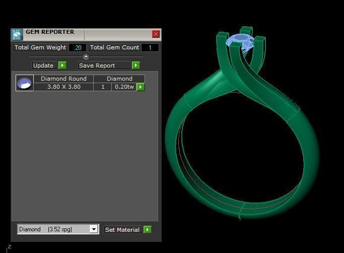 solitair ring 3D print model_10