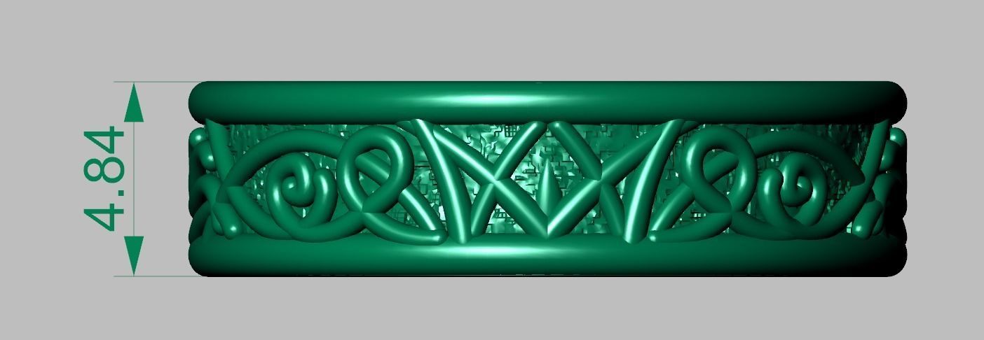 Diamond ring 0441 3D printable model 3D print model_14