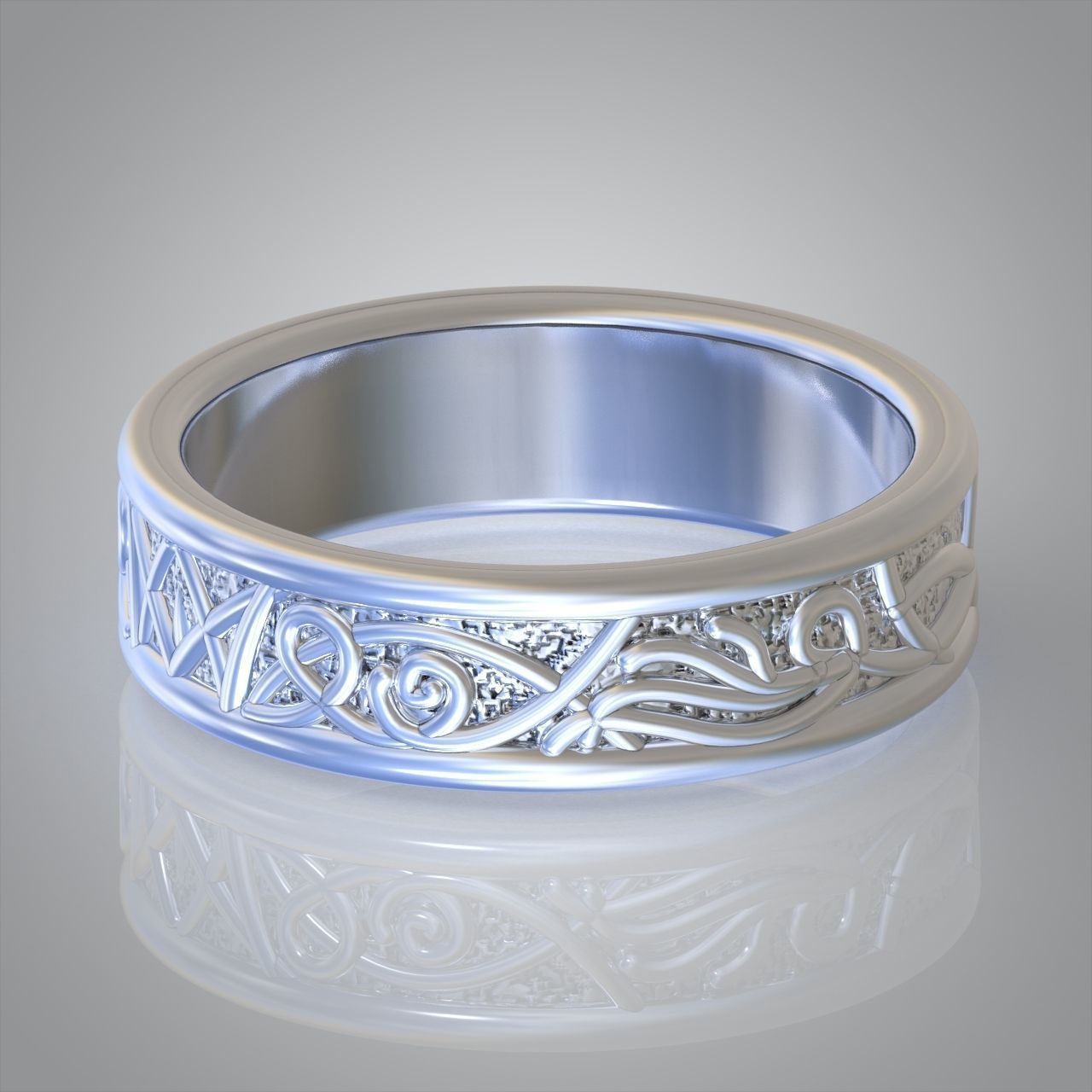 Diamond ring 0441 3D printable model 3D print model_9