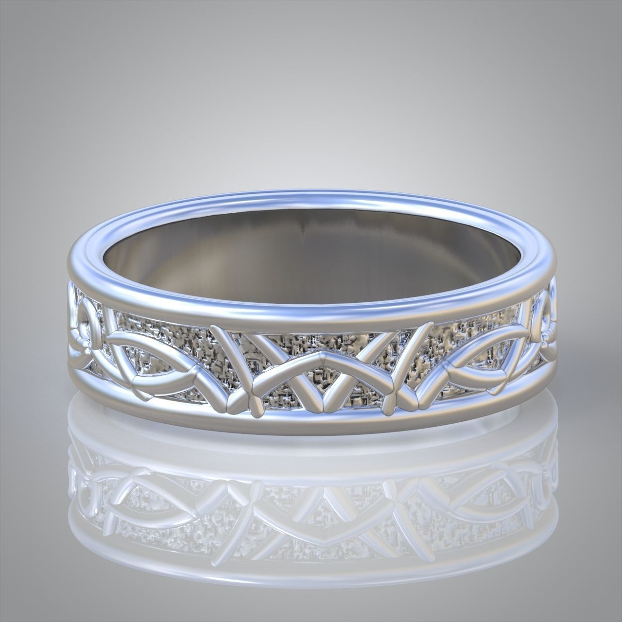 Diamond ring 0441 3D printable model 3D print model_10