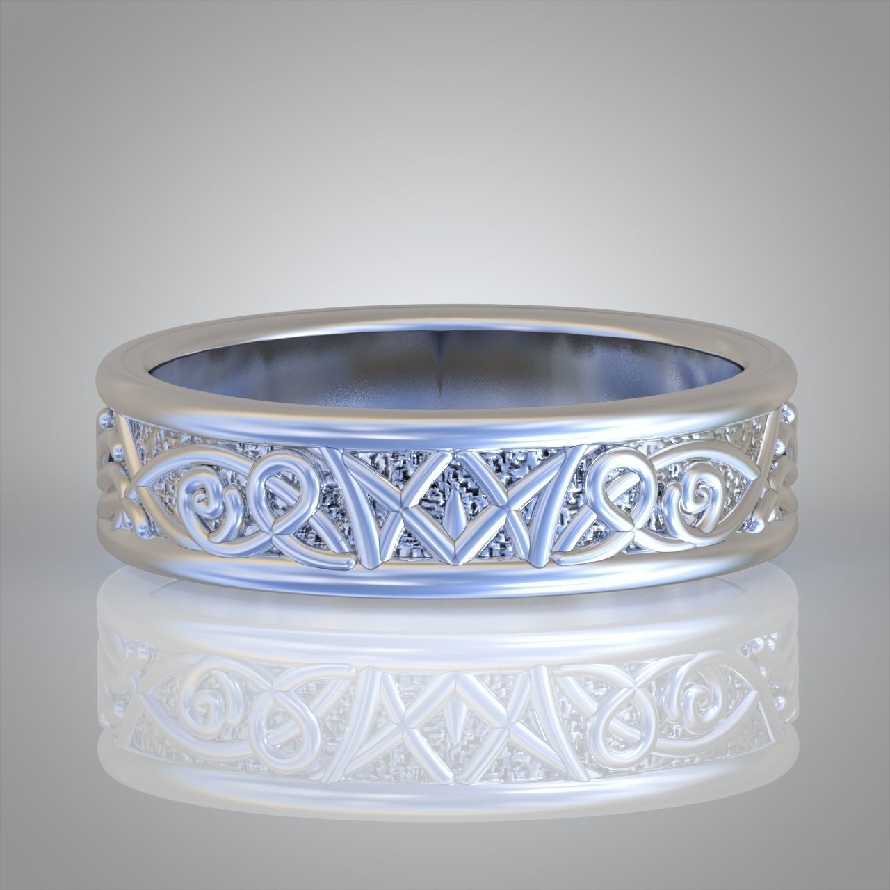 Diamond ring 0441 3D printable model 3D print model_6
