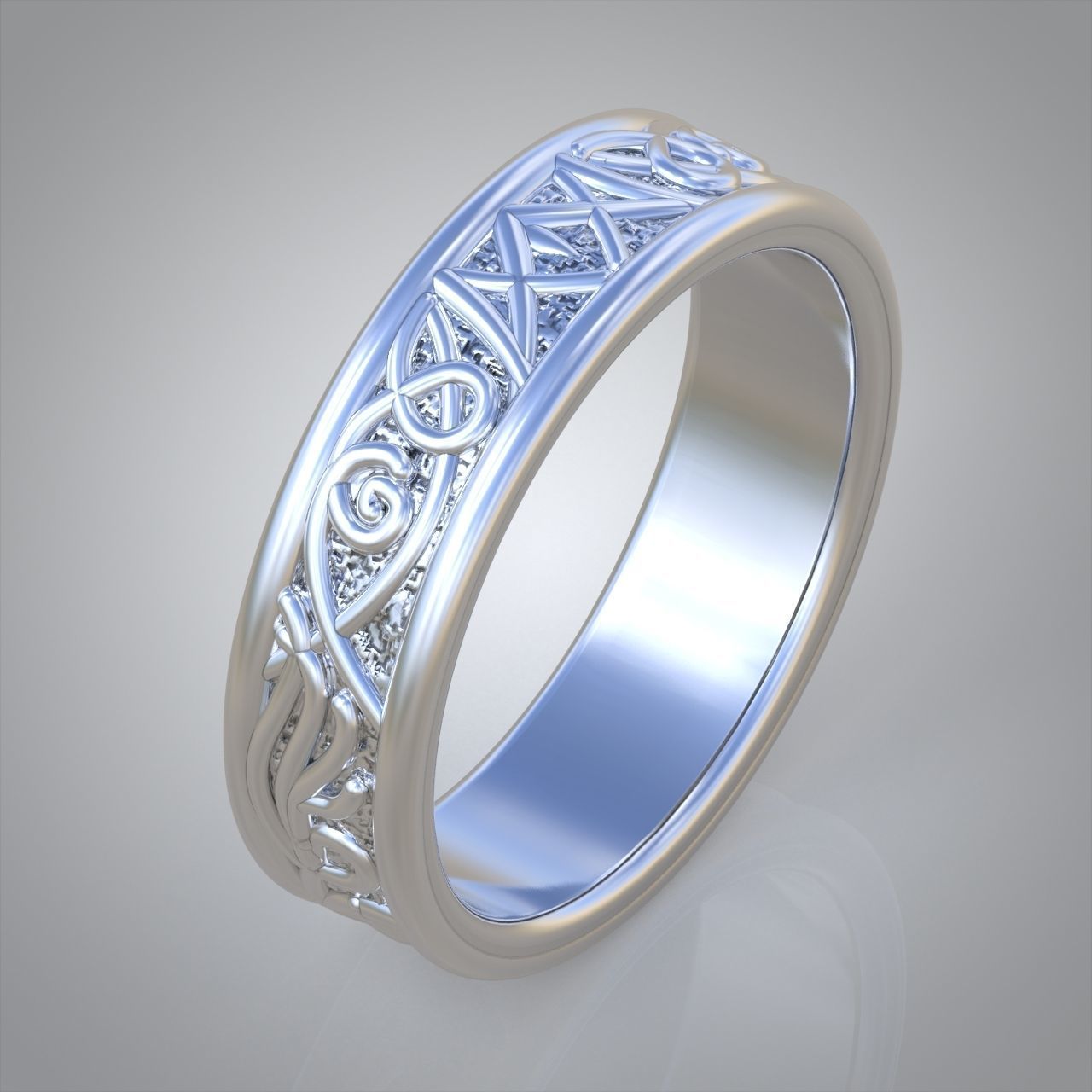 Diamond ring 0441 3D printable model 3D print model_5