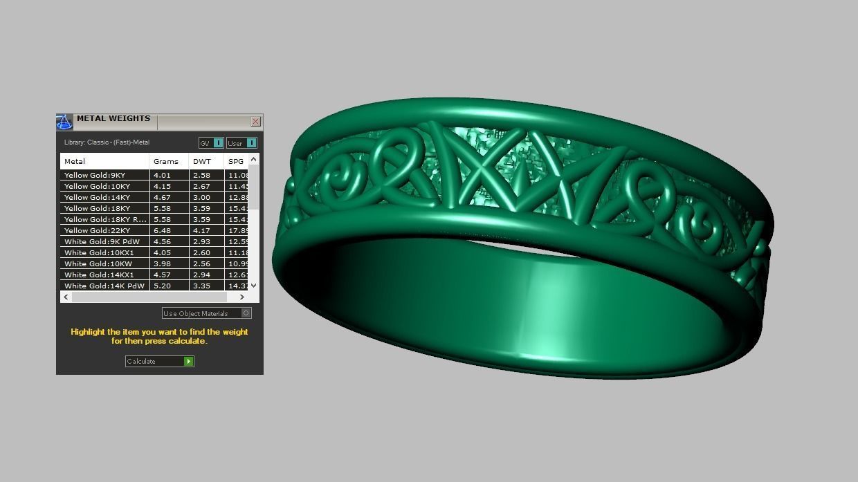 Diamond ring 0441 3D printable model 3D print model_15