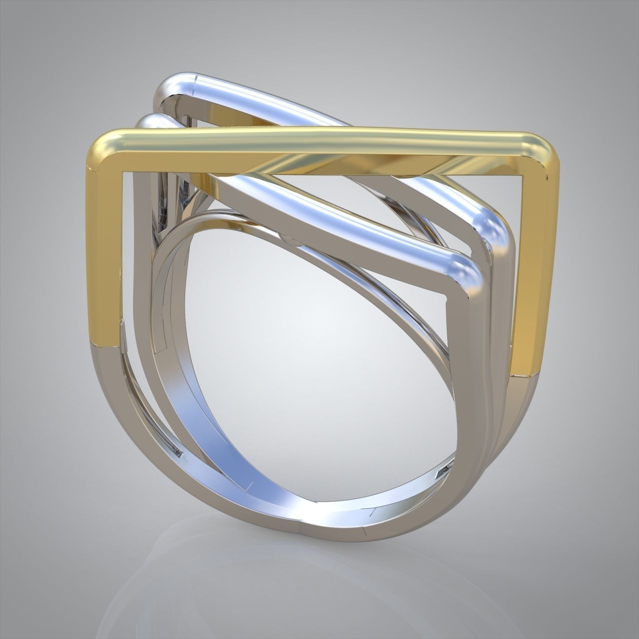 Diamond ring 0442 3D printable model9 3D print model_4