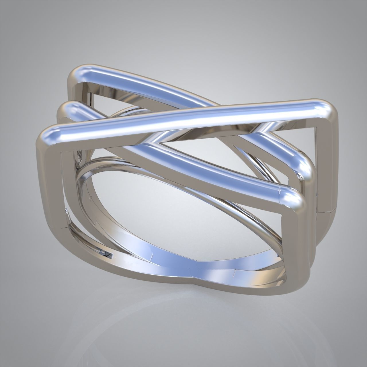 Diamond ring 0442 3D printable model9 3D print model_7