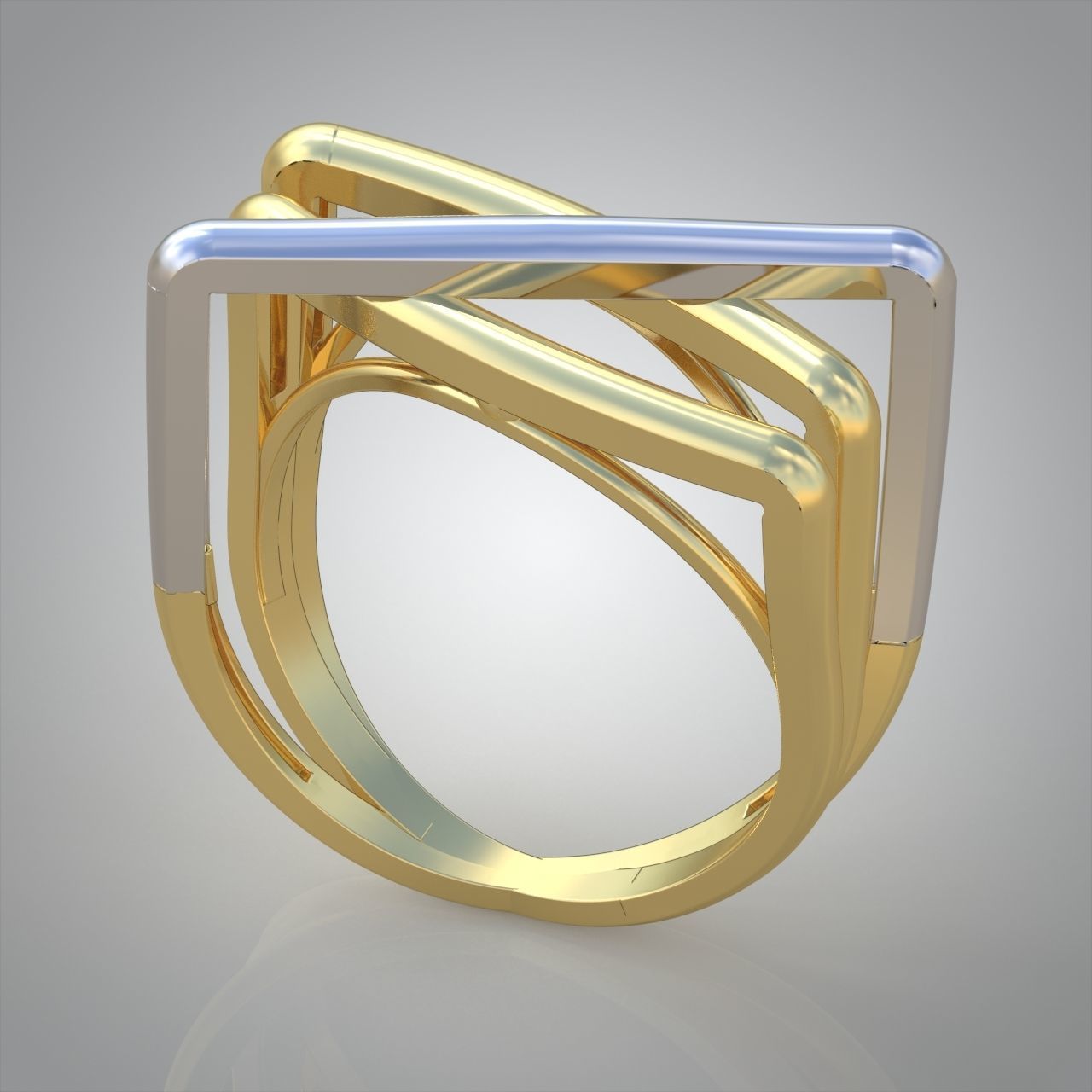 Diamond ring 0442 3D printable model9 3D print model_5