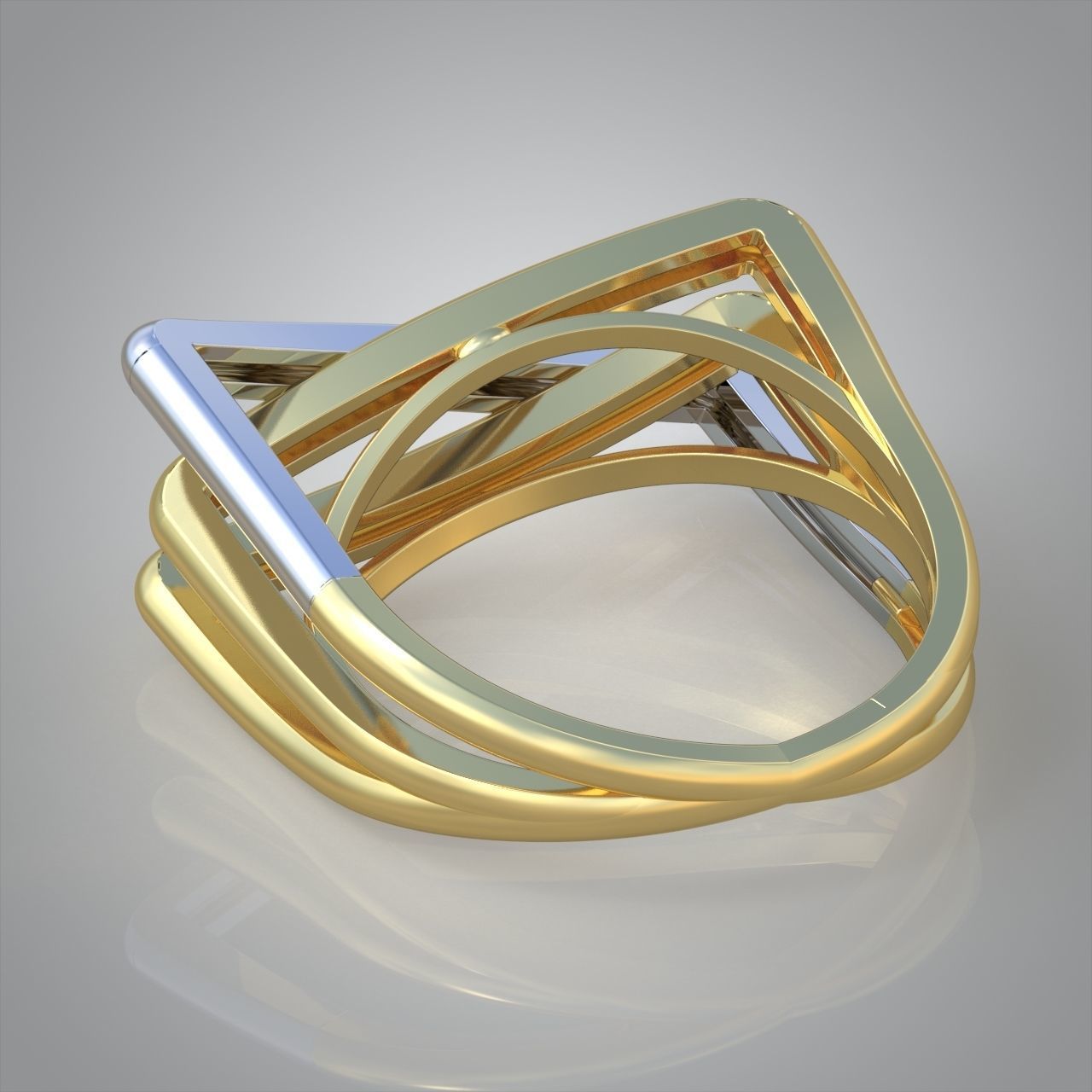 Diamond ring 0442 3D printable model9 3D print model_12