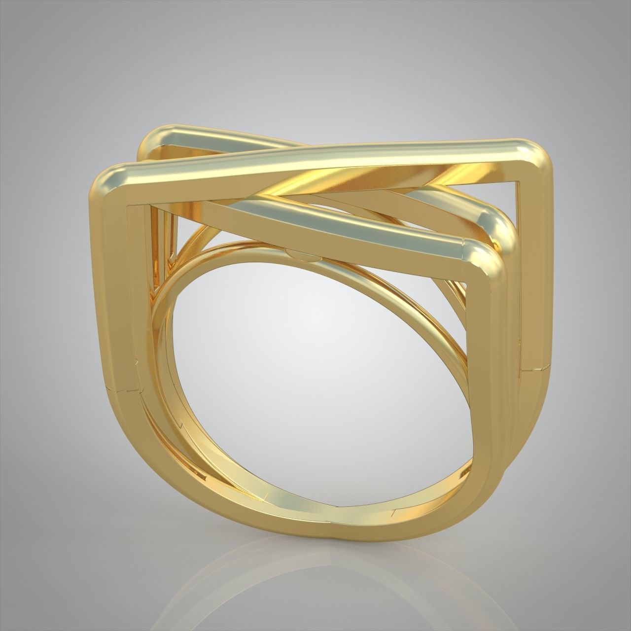 Diamond ring 0442 3D printable model9 3D print model_6