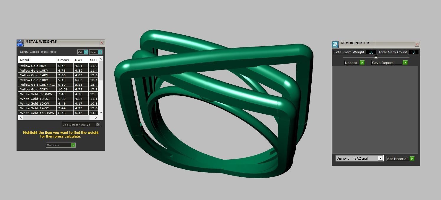 Diamond ring 0442 3D printable model9 3D print model_16