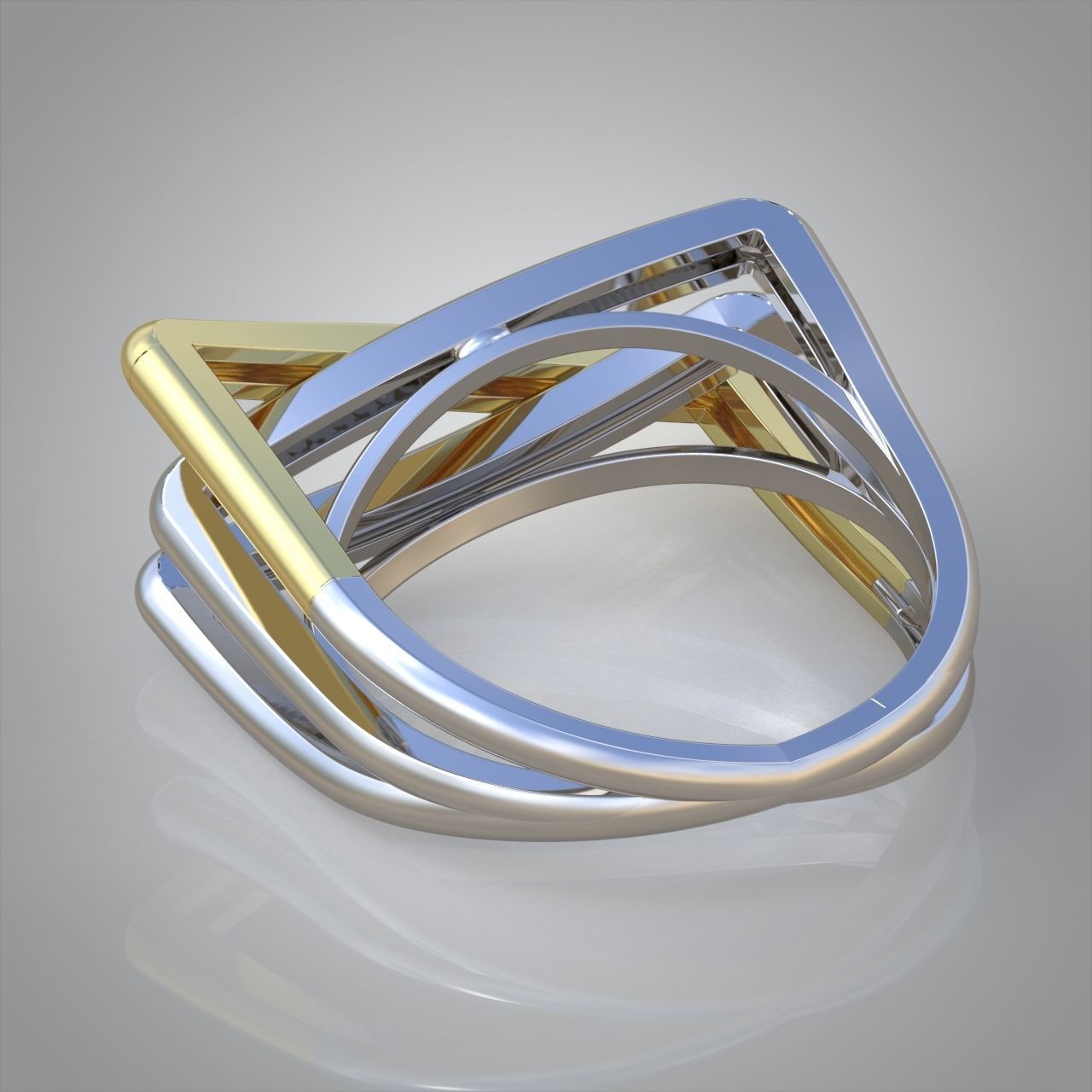 Diamond ring 0442 3D printable model9 3D print model_11