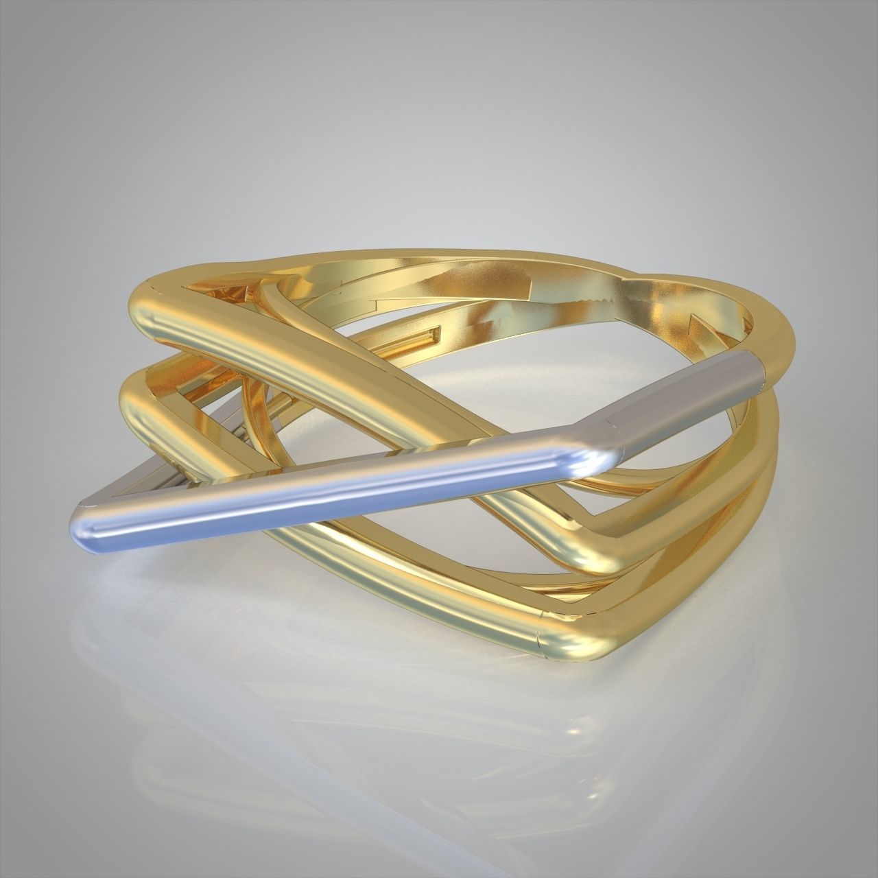 Diamond ring 0442 3D printable model9 3D print model_9