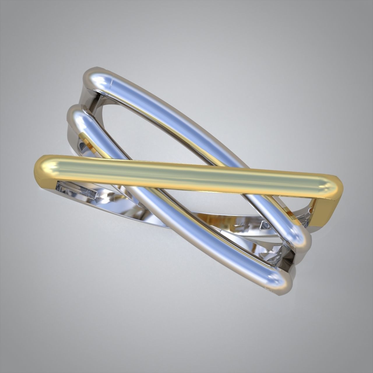 Diamond ring 0442 3D printable model9 3D print model_3
