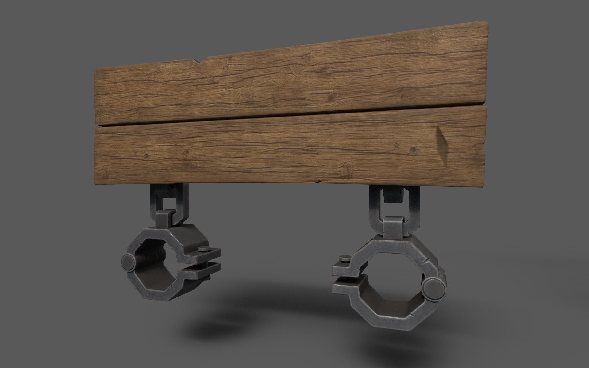 Medieval Shackles Low-poly 3D model_3