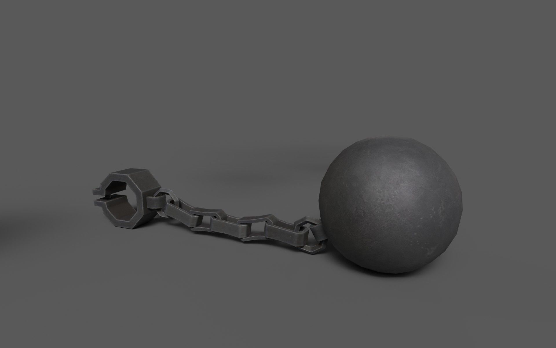 Medieval Shackles Low-poly 3D model_6