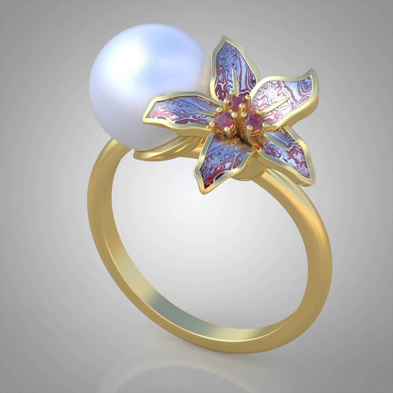 Diamond ring 0444 3D printable model9 3D print model_5