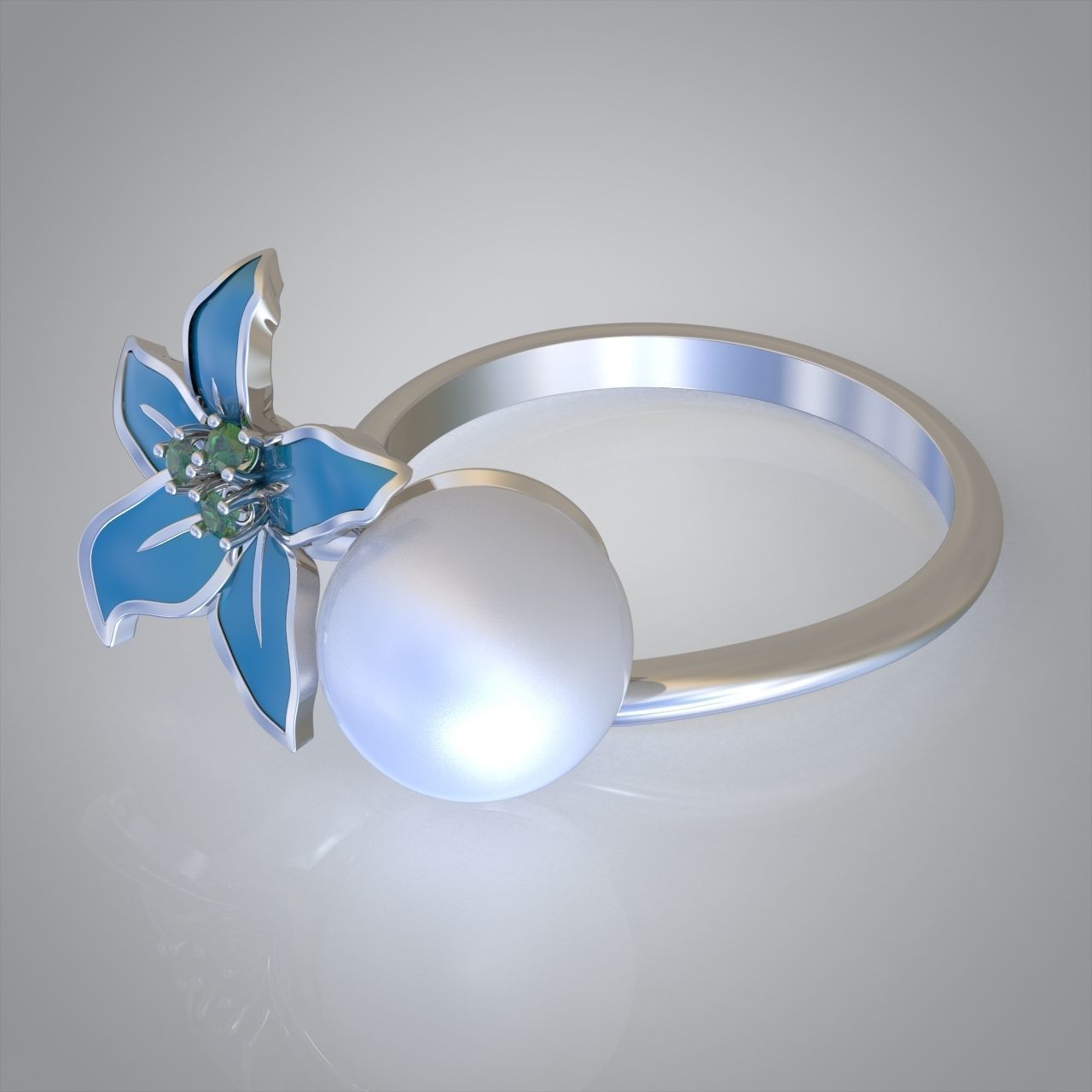 Diamond ring 0444 3D printable model9 3D print model_12