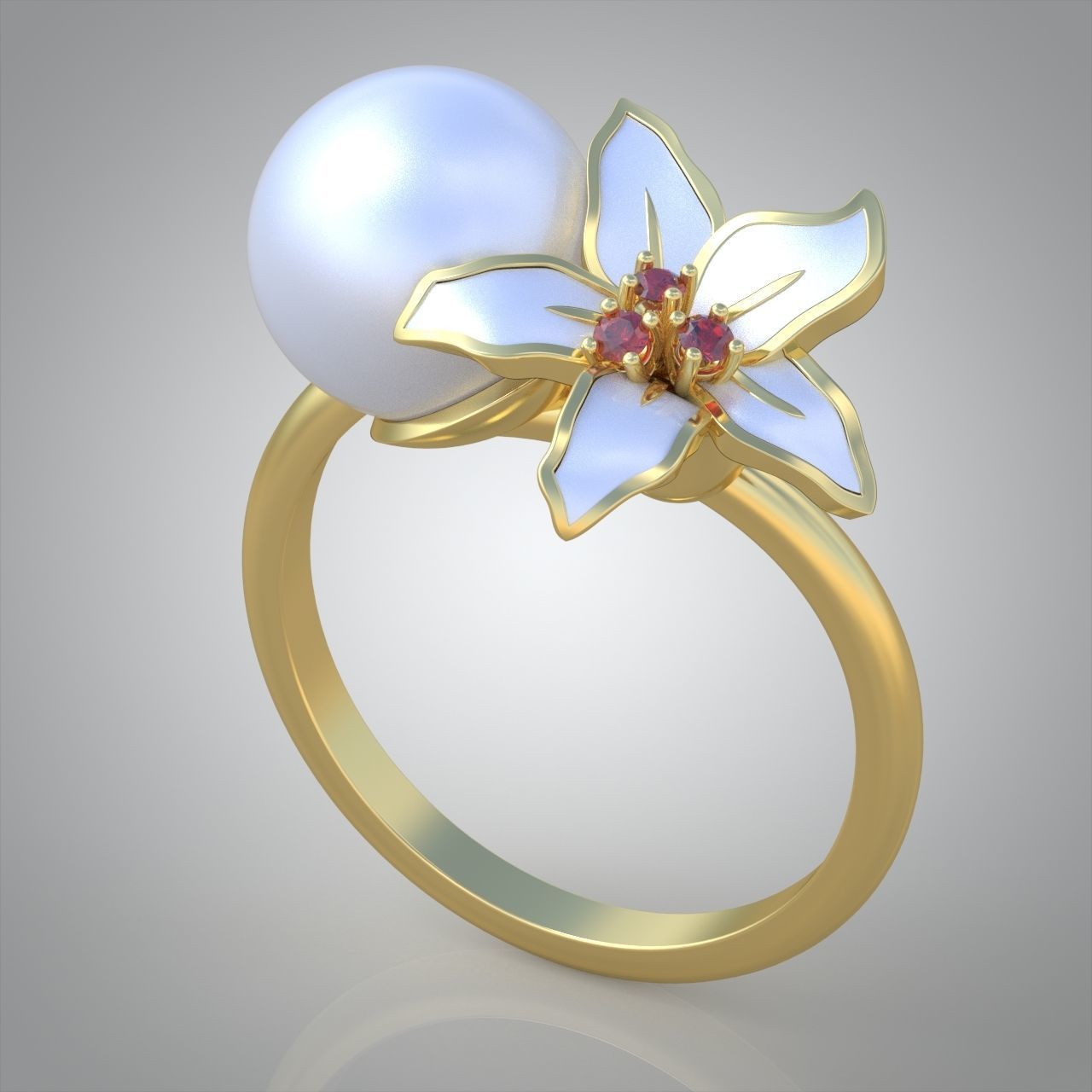 Diamond ring 0444 3D printable model9 3D print model_1