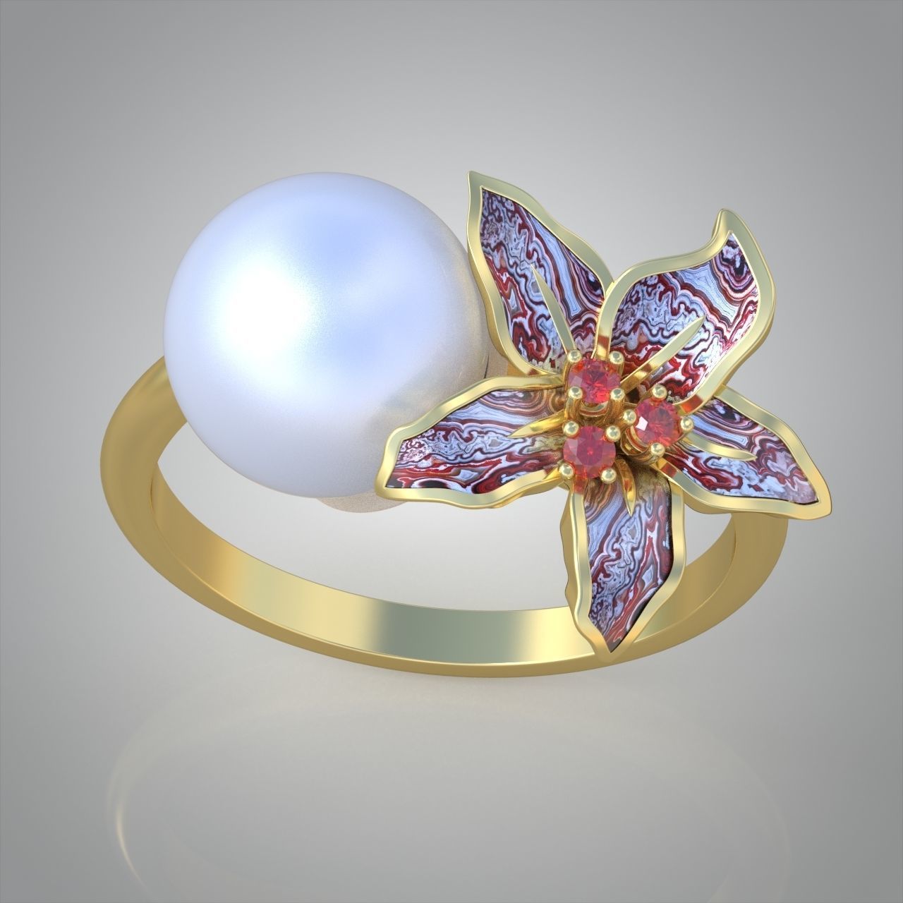 Diamond ring 0444 3D printable model9 3D print model_2