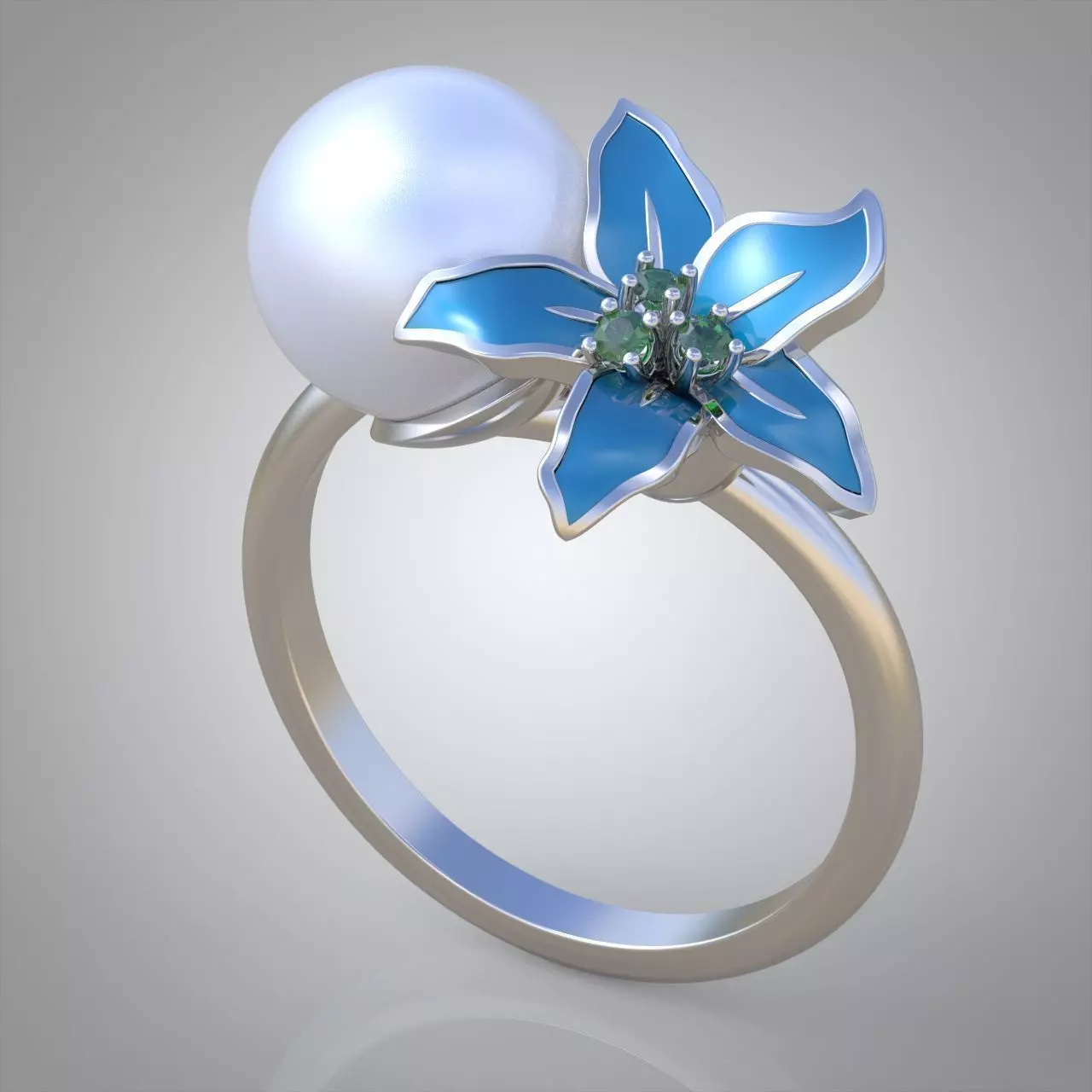 Diamond ring 0444 3D printable model9 3D print model_0