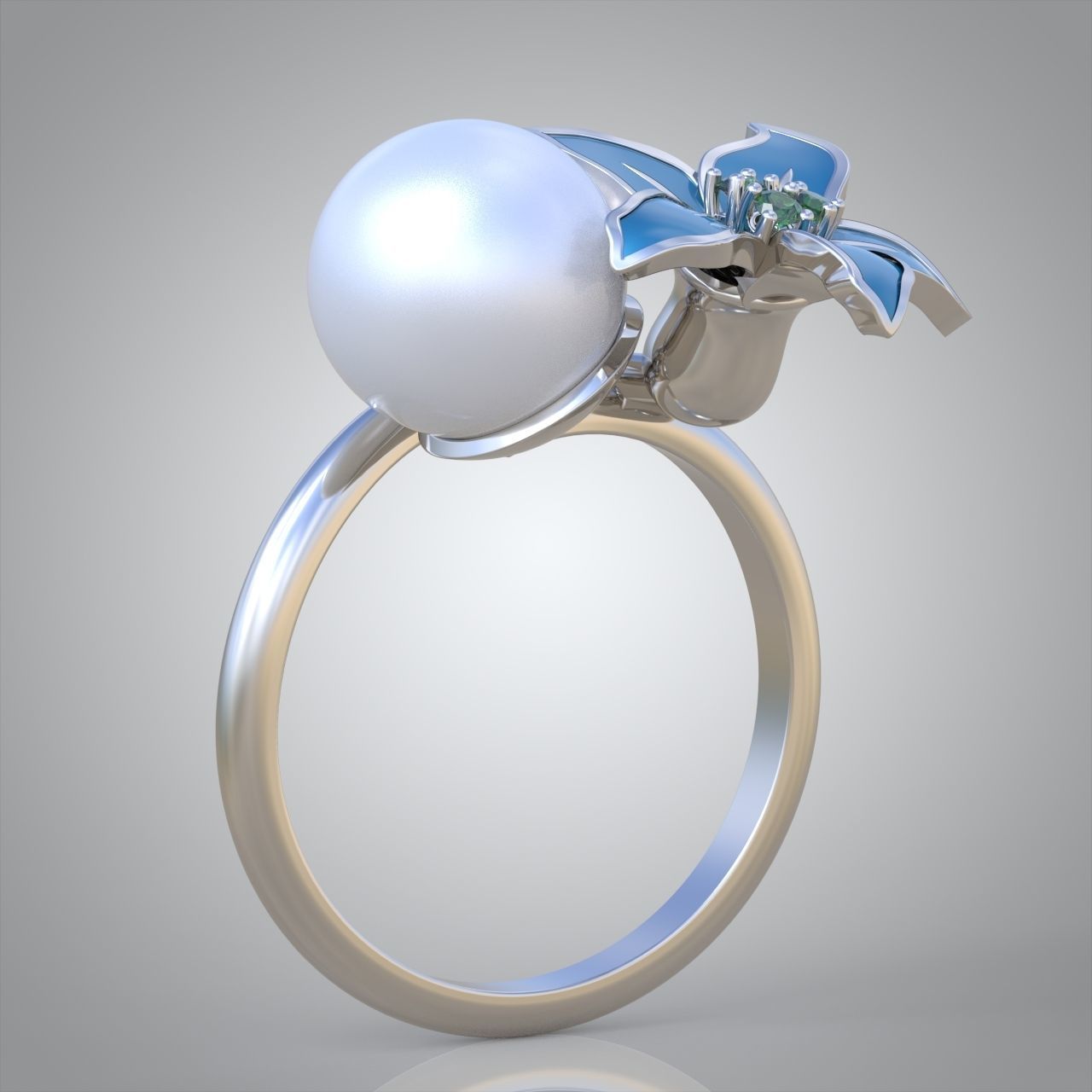 Diamond ring 0444 3D printable model9 3D print model_6