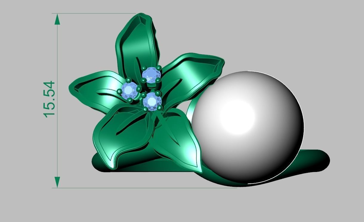 Diamond ring 0444 3D printable model9 3D print model_19