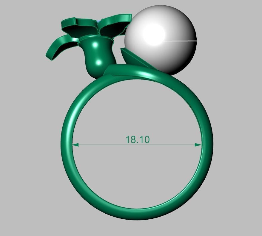 Diamond ring 0444 3D printable model9 3D print model_17