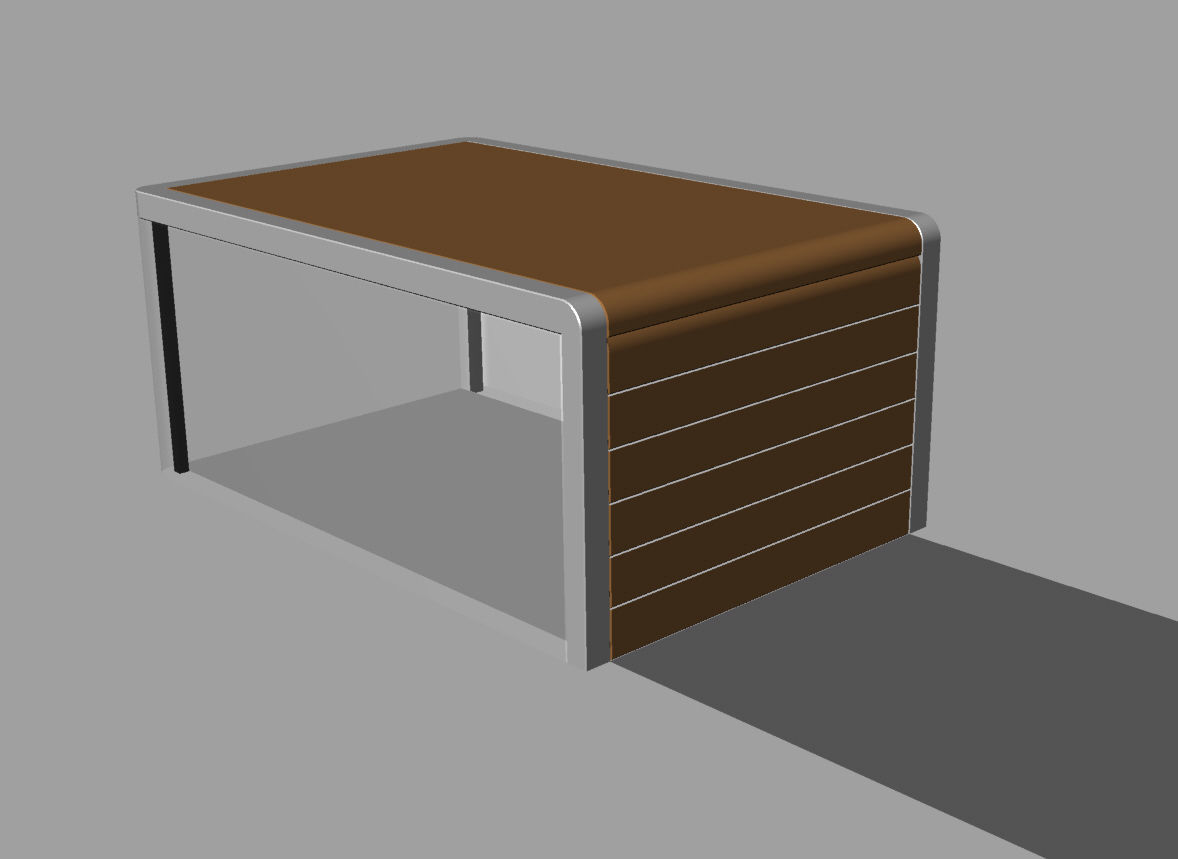 Carport garage with glass walls 3D model_4