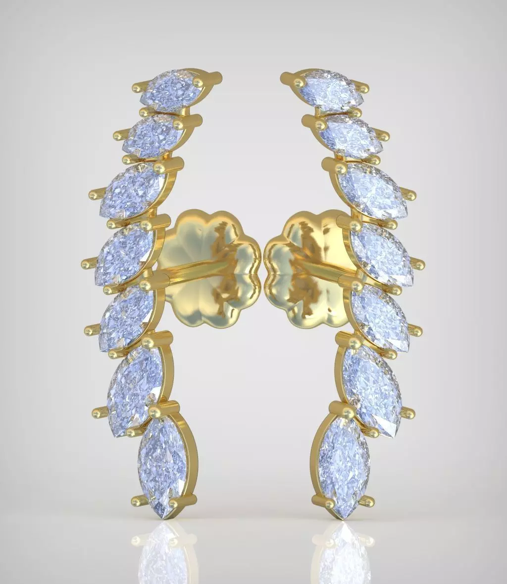 Earring model 0287 3D printable model8 3D print model