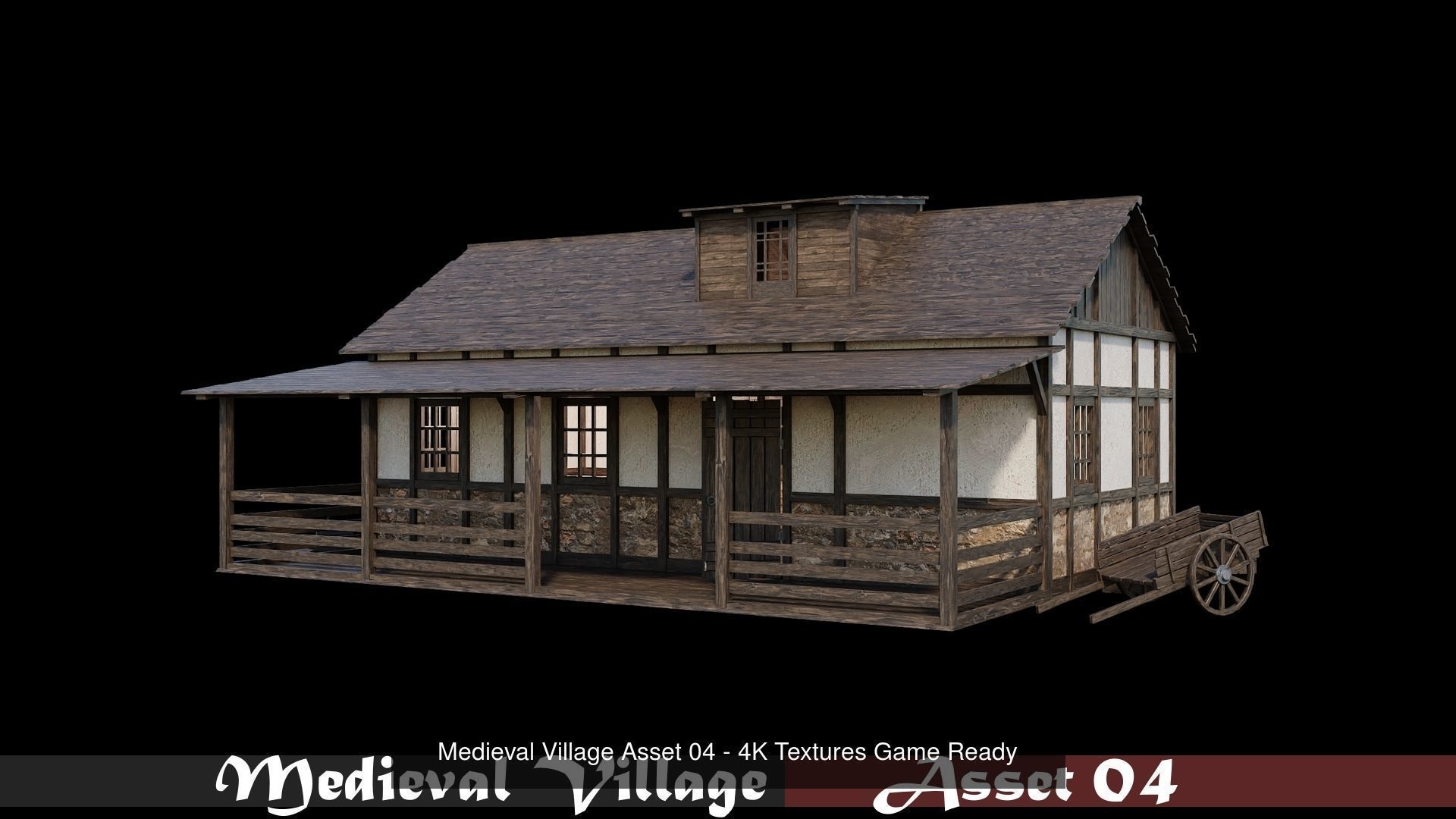 Medieval Village Houses Pack 01- 4K Textures Game Ready 3D Model Collection_5