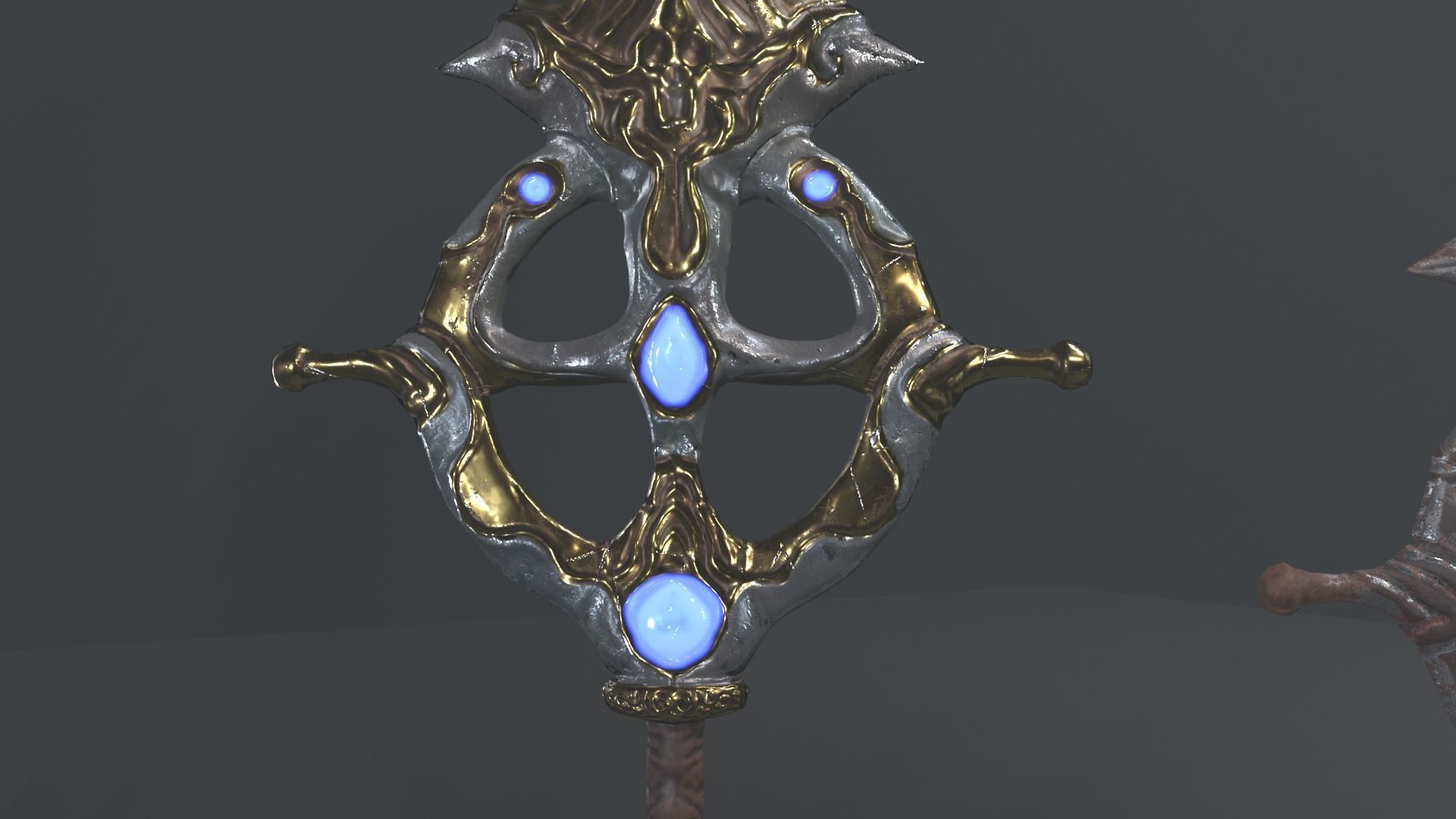 Excalibur sword Low-poly 3D model_4