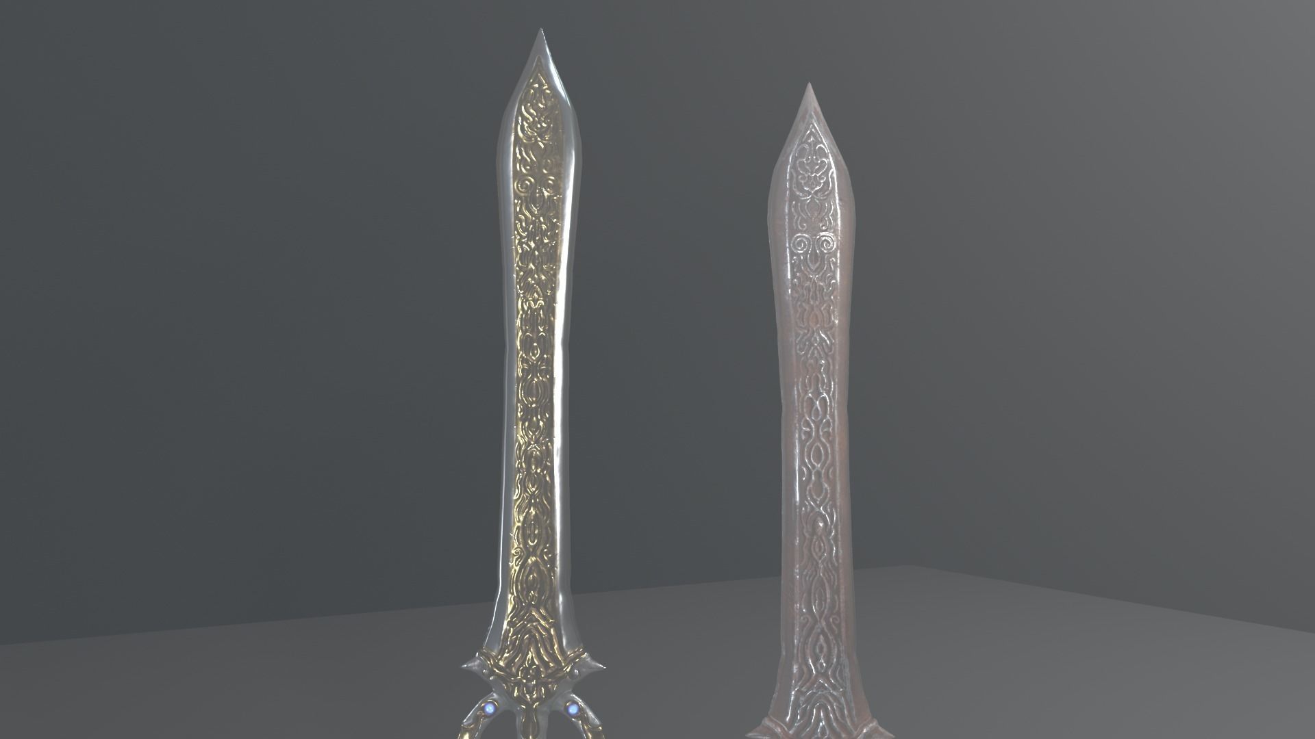 Excalibur sword Low-poly 3D model_7