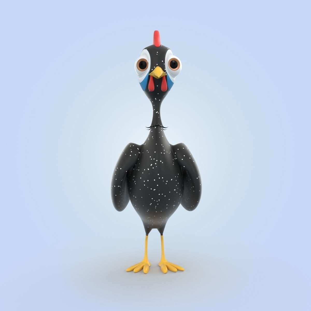 Guineafowls 3D model_5