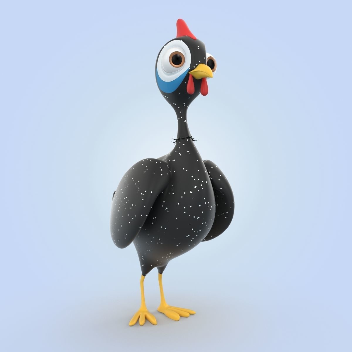 Guineafowls 3D model_1