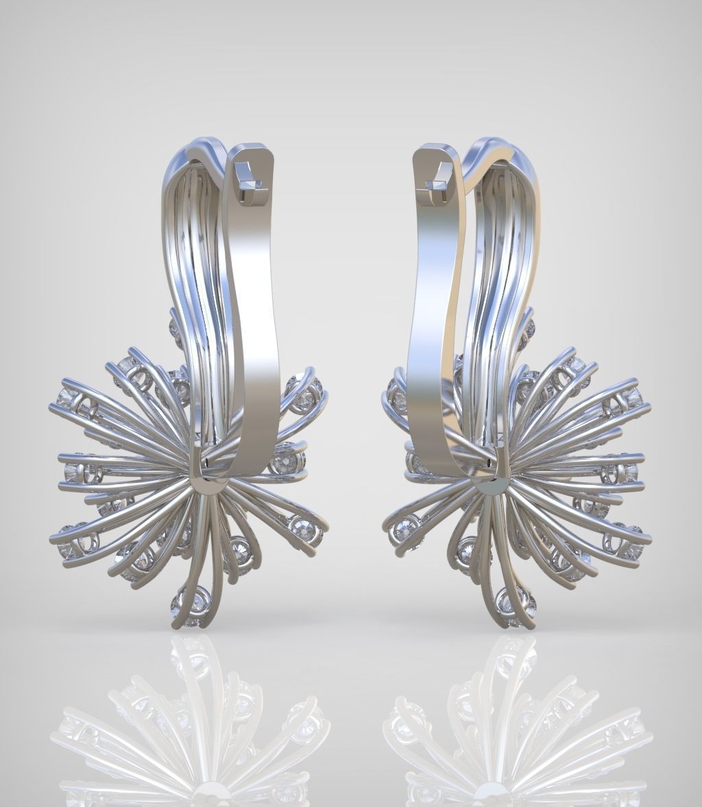 Earring model 0288 3D printable model10 3D print model_9