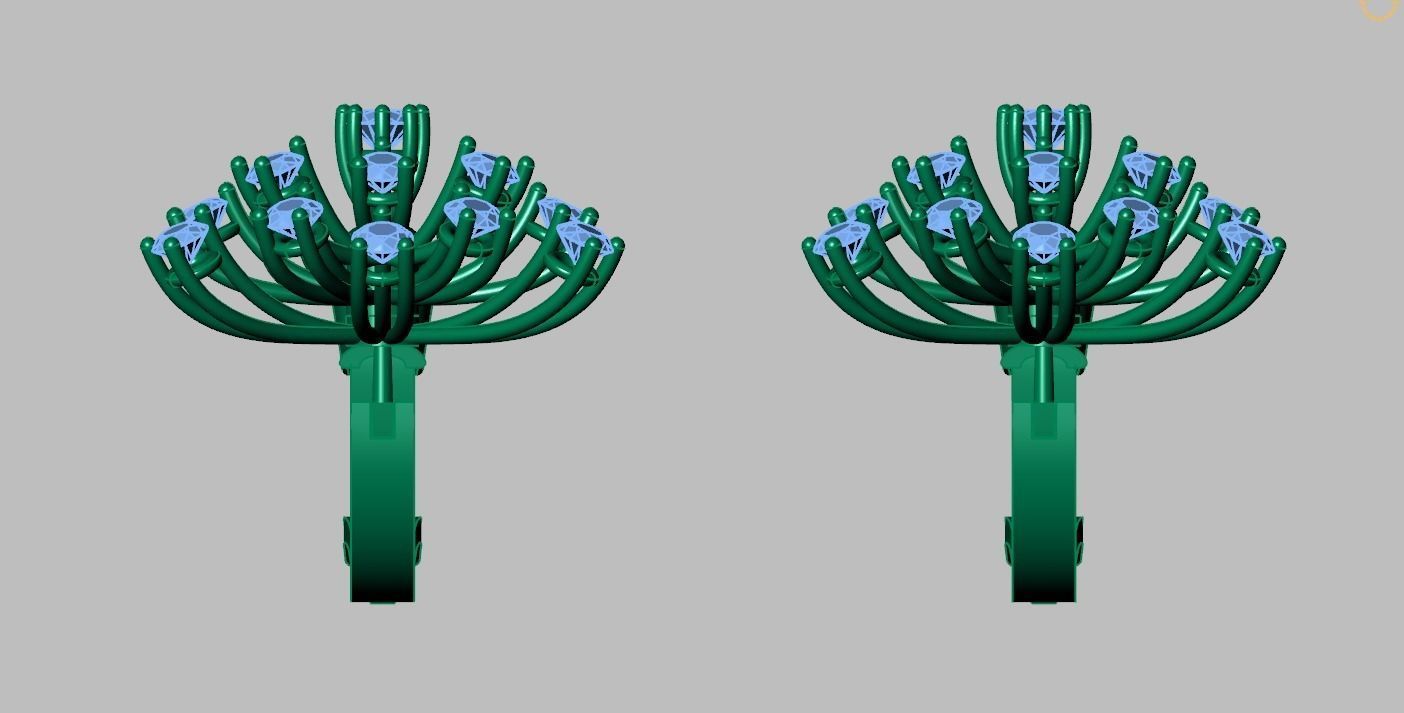 Earring model 0288 3D printable model10 3D print model_14