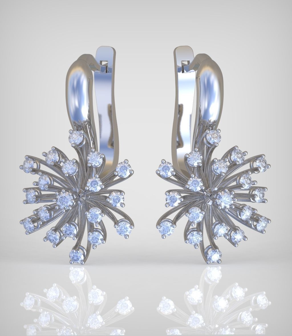 Earring model 0288 3D printable model10 3D print model_2