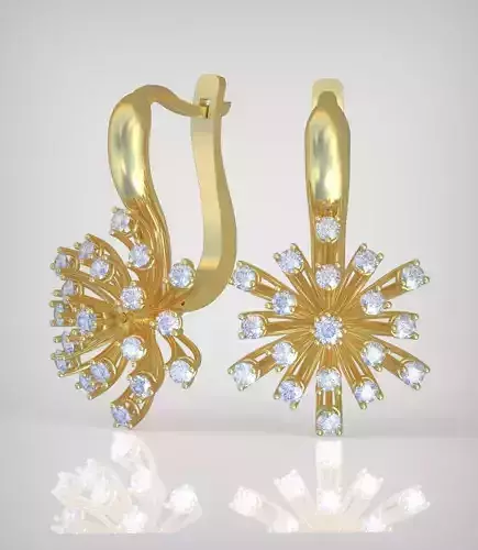 Earring model 0288 3D printable model10 3D print model