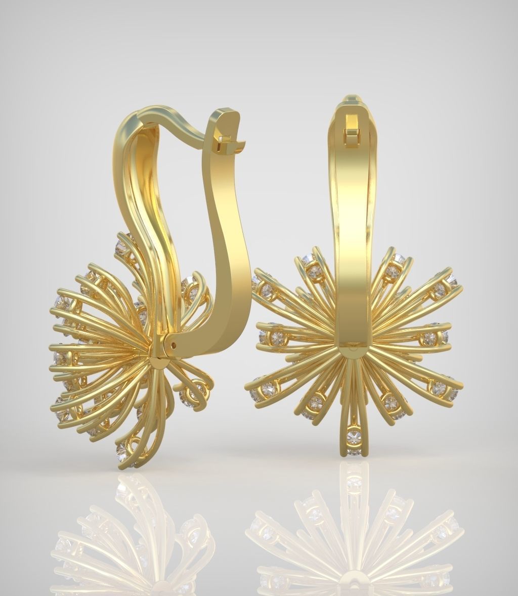 Earring model 0288 3D printable model10 3D print model_7