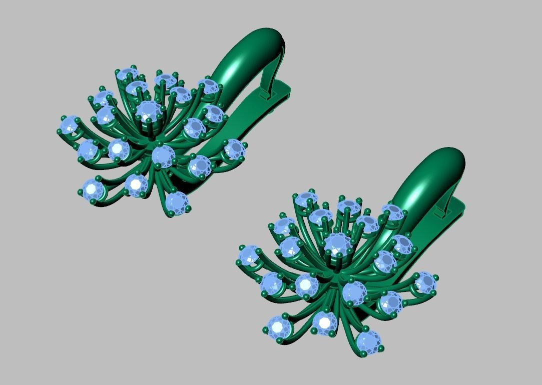 Earring model 0288 3D printable model10 3D print model_16