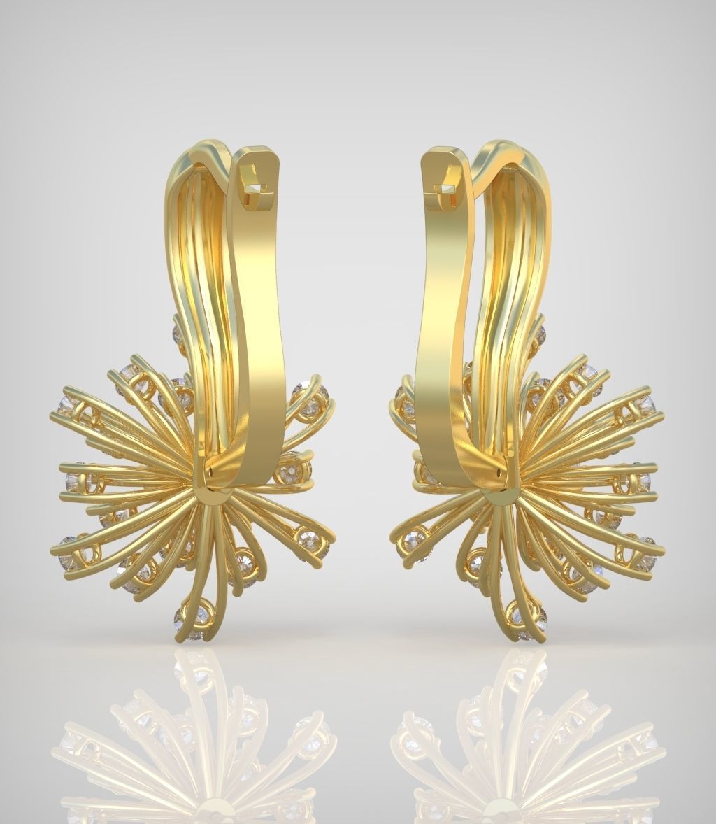 Earring model 0288 3D printable model10 3D print model_8