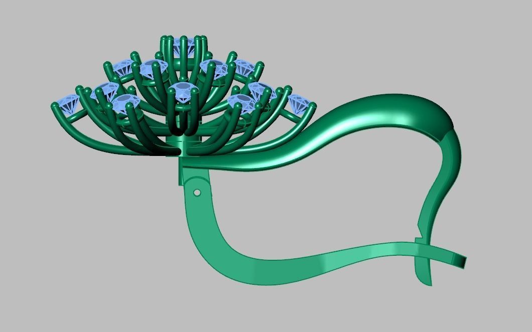 Earring model 0288 3D printable model10 3D print model_15