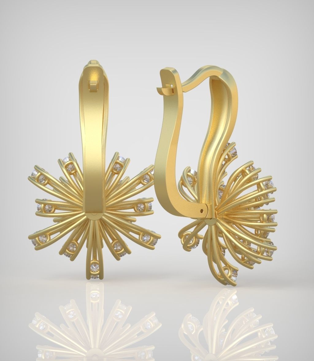 Earring model 0288 3D printable model10 3D print model_11