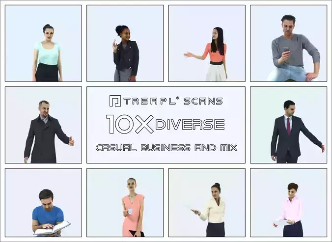 XAG07 10X Business Casual Man Woman Sitting Phone Book 006