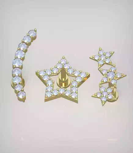 Earring model 0290 3D printable model11