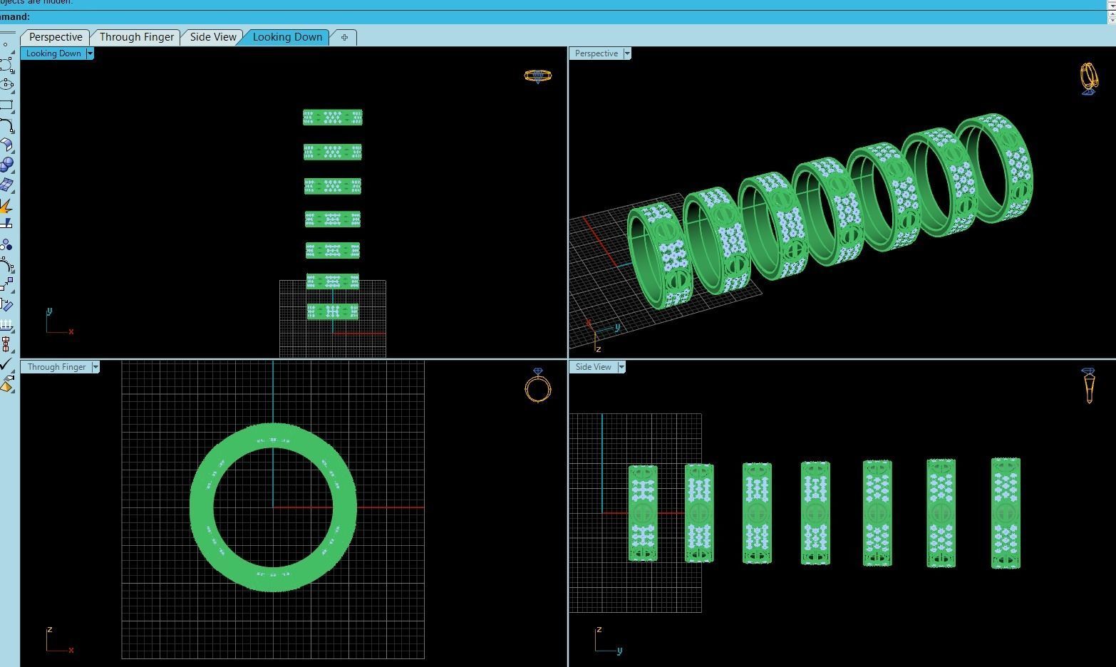 Wedding rings Love Collection All Sizes 05 3D print model_4