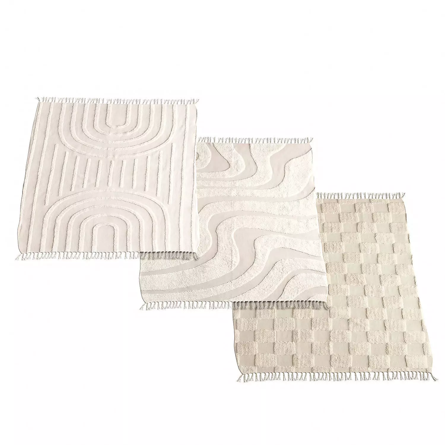 Modern Hilo Tufted Rug 3D model