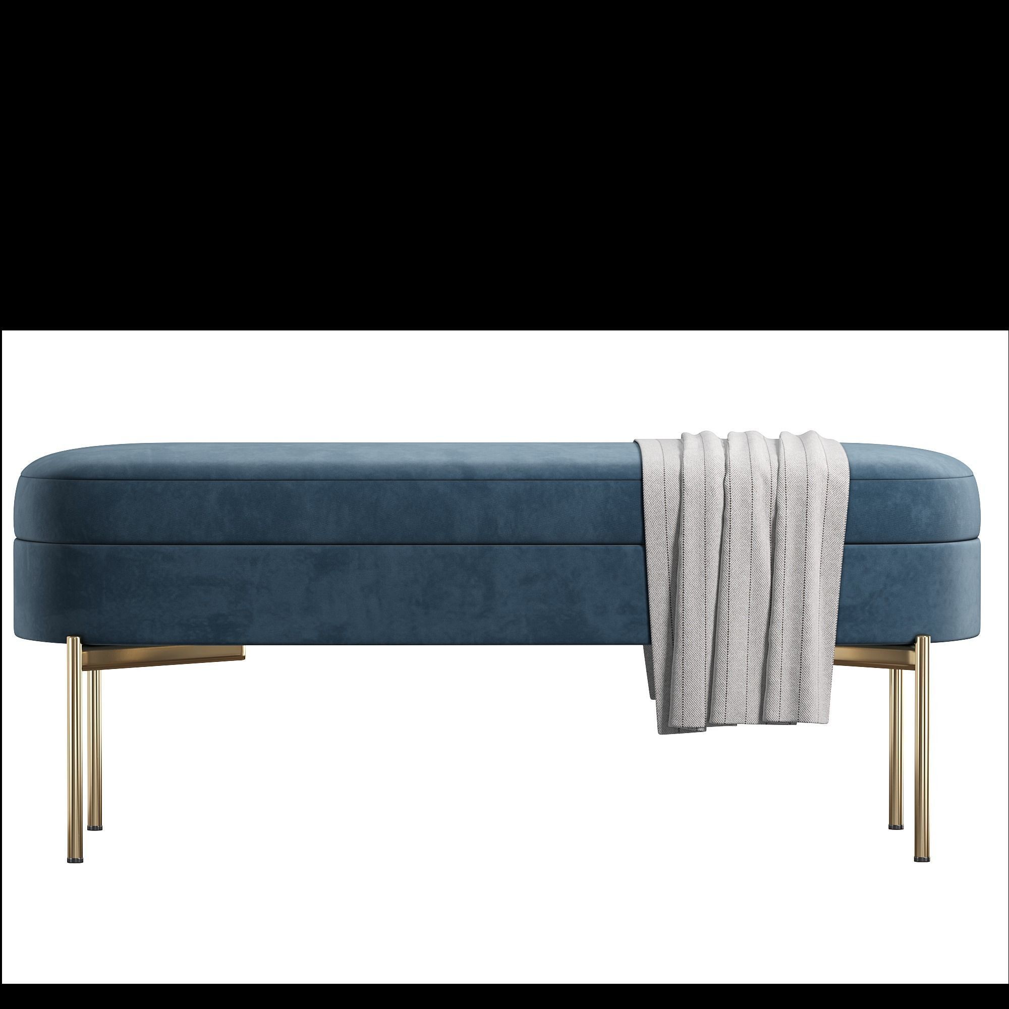 Chloe Storage Bench By Englishelm 3D model_5