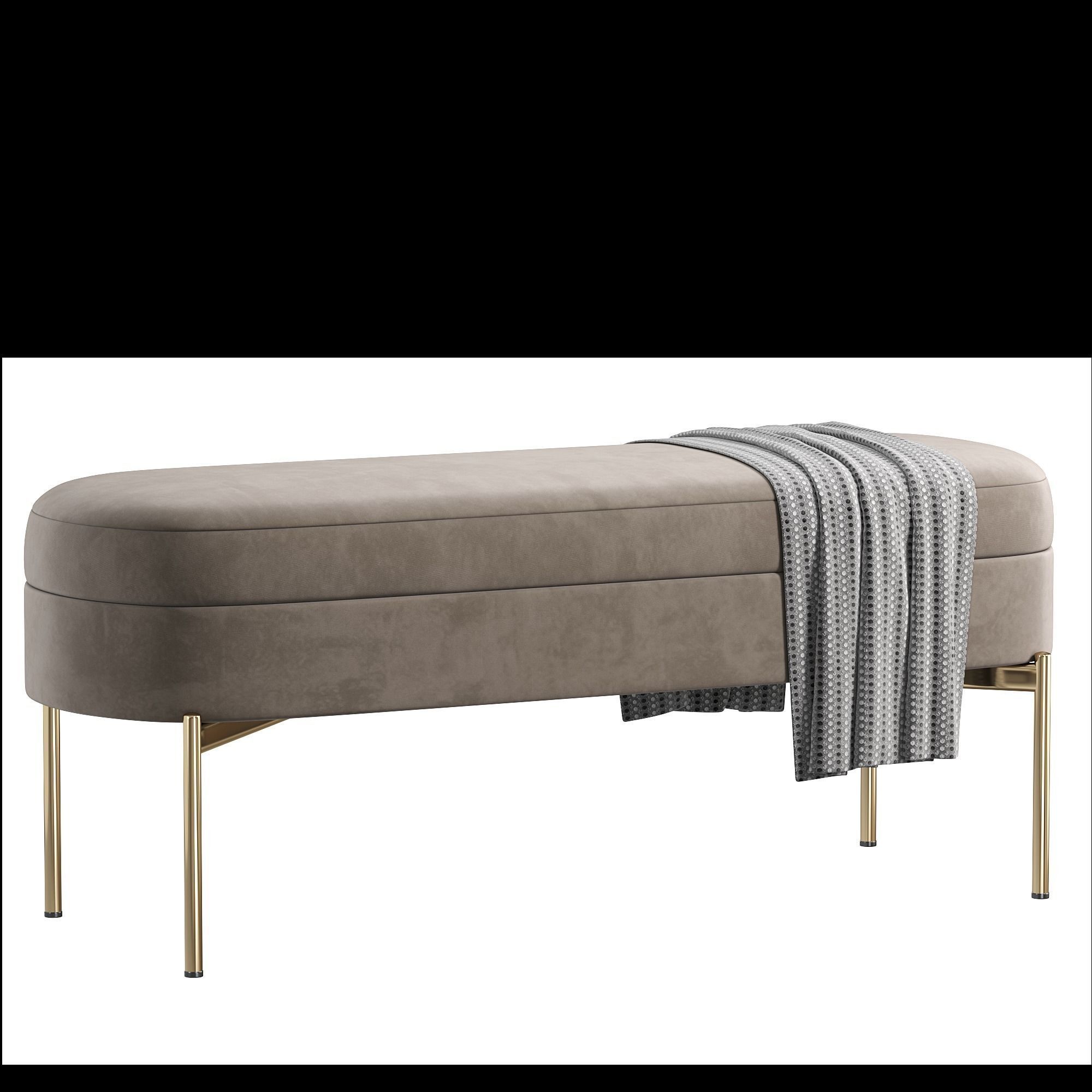 Chloe Storage Bench By Englishelm 3D model_3